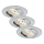 Briloner 7209-039 - Komplet 3x LED kopalniških vgradnih svetilk ATTACH LED/5W/230V IP23, matni krom