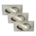 Briloner 7210-032 - SET 3x LED Kopalniška vgradna svetilka ATTACH LED/5W/230V IP23 mat krom