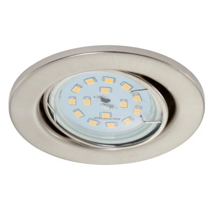 Briloner 7220-032 - KOMPLET 3x LED Kopalniška vgradna svetilka FIT 1xGU10/5W/230V mat nikelj