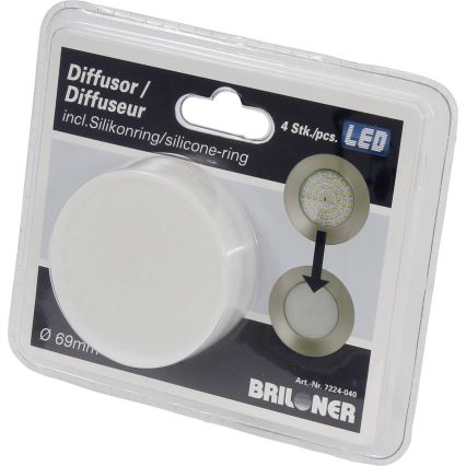 Briloner 7224-040 - SET 4x Difuzor za vgradna svetila pr. 69 mm