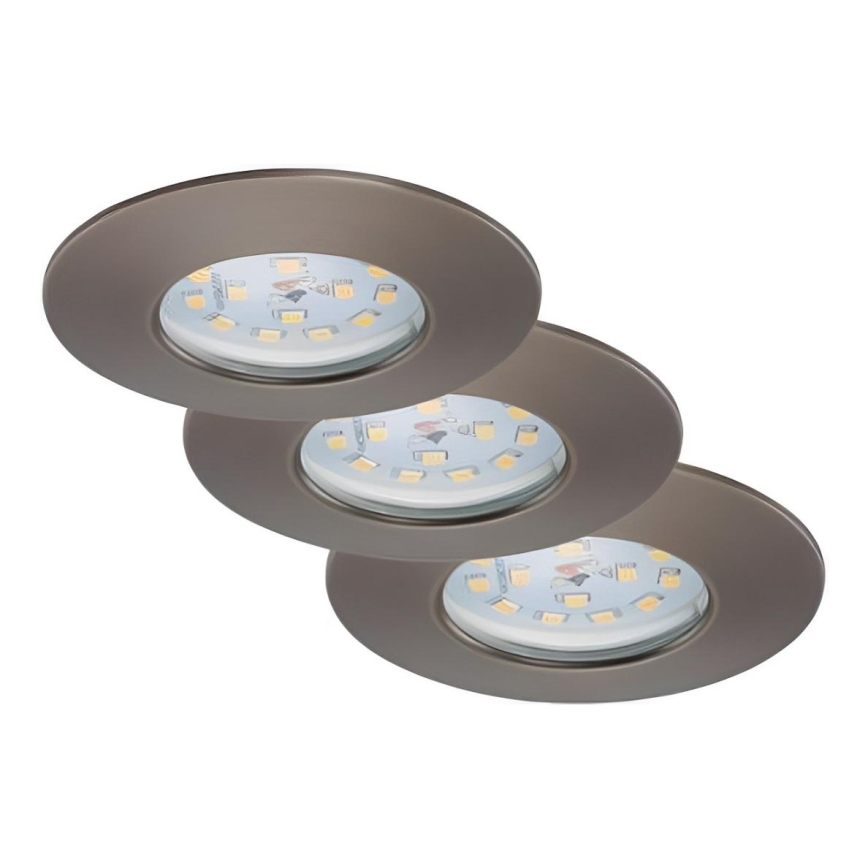 Briloner 7231-031- SET 3x LED Zatemnitvena kopalniška vgradna svetilka LED/5,5W/230V IP44