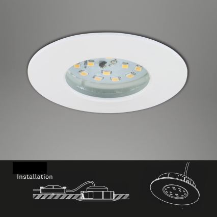 Briloner 7231-036 - SET 3x LED Zatemnitvena kopalniška vgradna svetilka LED/5,5W/230V IP44
