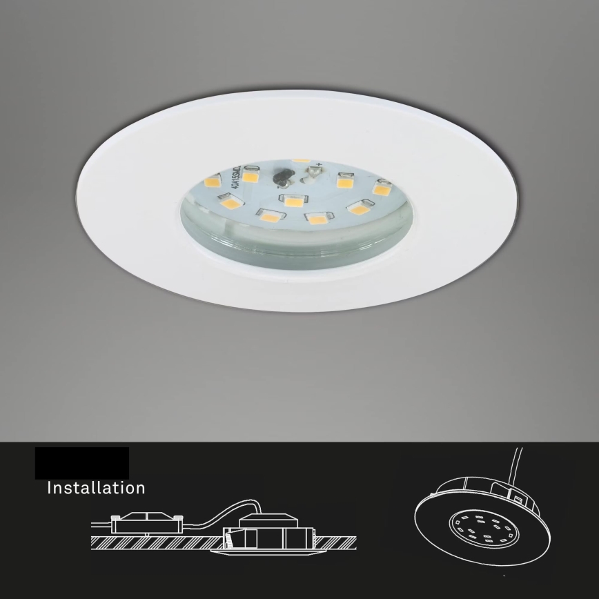 Briloner 7231-036 - SET 3x LED Zatemnitvena kopalniška vgradna svetilka LED/5,5W/230V IP44