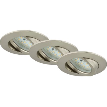 Briloner 7232-032 - Komplet 3x zatemljivih LED kopalniških vgradnih stropnih svetilk ATTACH LED/5,5W/230V IP23