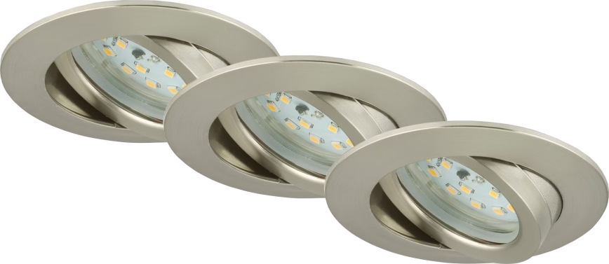 Briloner 7232-032 - Komplet 3x zatemljivih LED kopalniških vgradnih stropnih svetilk ATTACH LED/5,5W/230V IP23