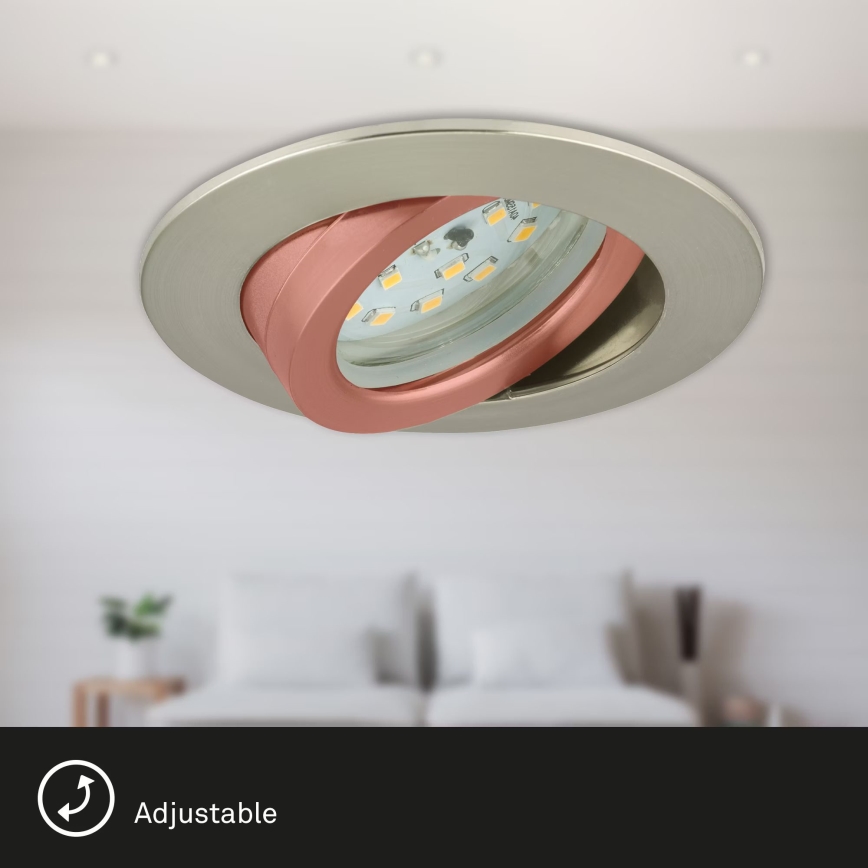 Briloner 7232-032 - Komplet 3x zatemljivih LED kopalniških vgradnih stropnih svetilk ATTACH LED/5,5W/230V IP23