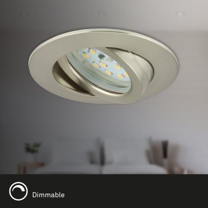 Briloner 7232-032 - Komplet 3x zatemljivih LED kopalniških vgradnih stropnih svetilk ATTACH LED/5,5W/230V IP23