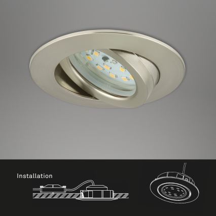 Briloner 7232-032 - Komplet 3x zatemljivih LED kopalniških vgradnih stropnih svetilk ATTACH LED/5,5W/230V IP23