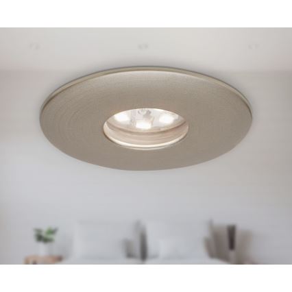 Briloner 7240-032 - SET 3x LED Kopalniška vgradna svetilka ATTACH LED/1,8W/230V IP44 mat krom