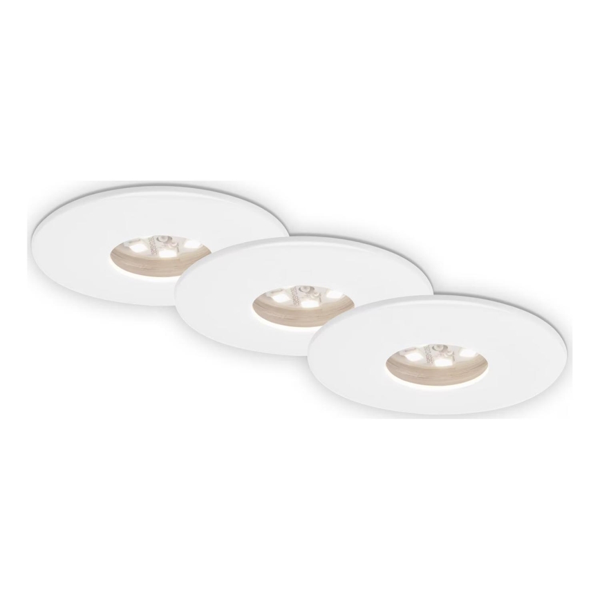 Briloner 7240-036 -SET 3x LED Kopalniška vgradna svetilka ATTACH LED/1,8W/230V IP44 bela