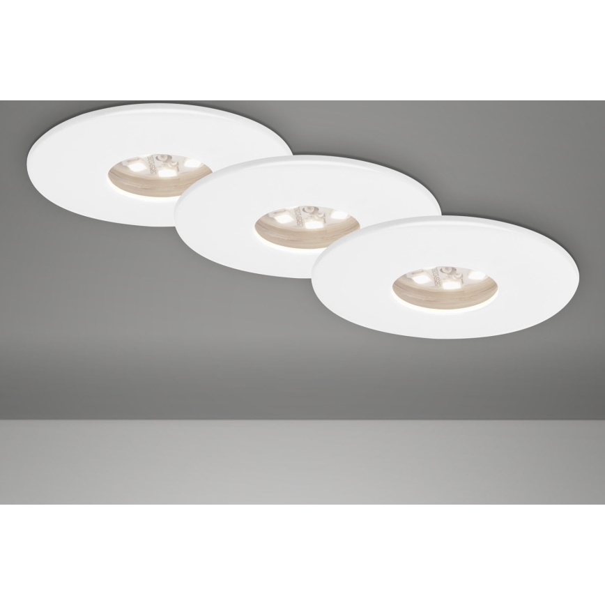 Briloner 7240-036 -SET 3x LED Kopalniška vgradna svetilka ATTACH LED/1,8W/230V IP44 bela