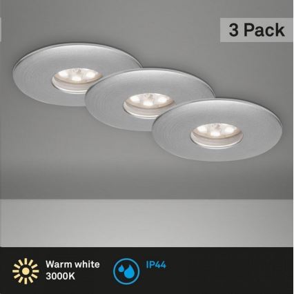 Briloner 7240-039 - SET 3x LED Kopalniška vgradna svetilka LED/1,8W/230V IP44