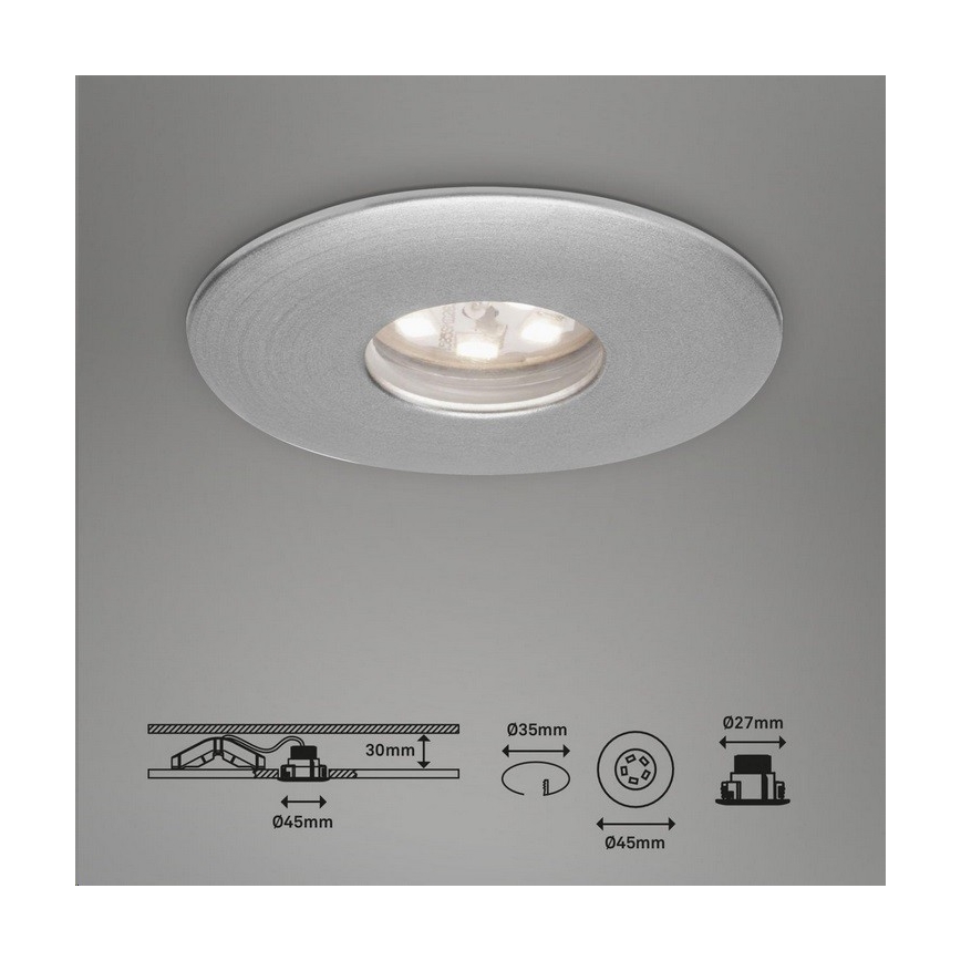 Briloner 7240-039 - SET 3x LED Kopalniška vgradna svetilka LED/1,8W/230V IP44