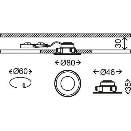 Briloner 7257-039 - SET 3x LED Kopalniška vgradna svetilka ATTACH LED/4,5W/230V IP44