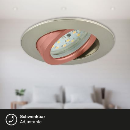 Briloner 7296-012 - LED Zatemnitvena kopalniška vgradna svetilka ATTACH LED/6,5W/230V IP23 mat krom