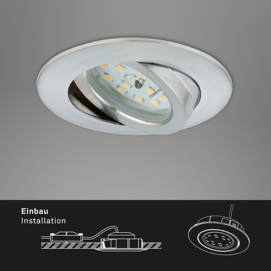Briloner 7296-019 - LED Zatemnitvena kopalniška vgradna svetilka LED/6,5W/230V IP23
