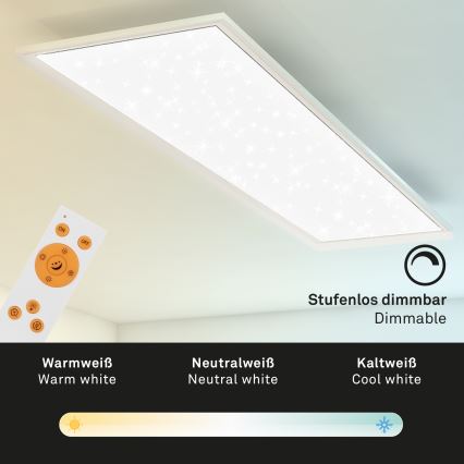 Briloner 7304-016 - LED Zatemnitvena stropna svetilka STARRY SKY LED/36W/230V 3000-6000K + Daljinski upravljalnik