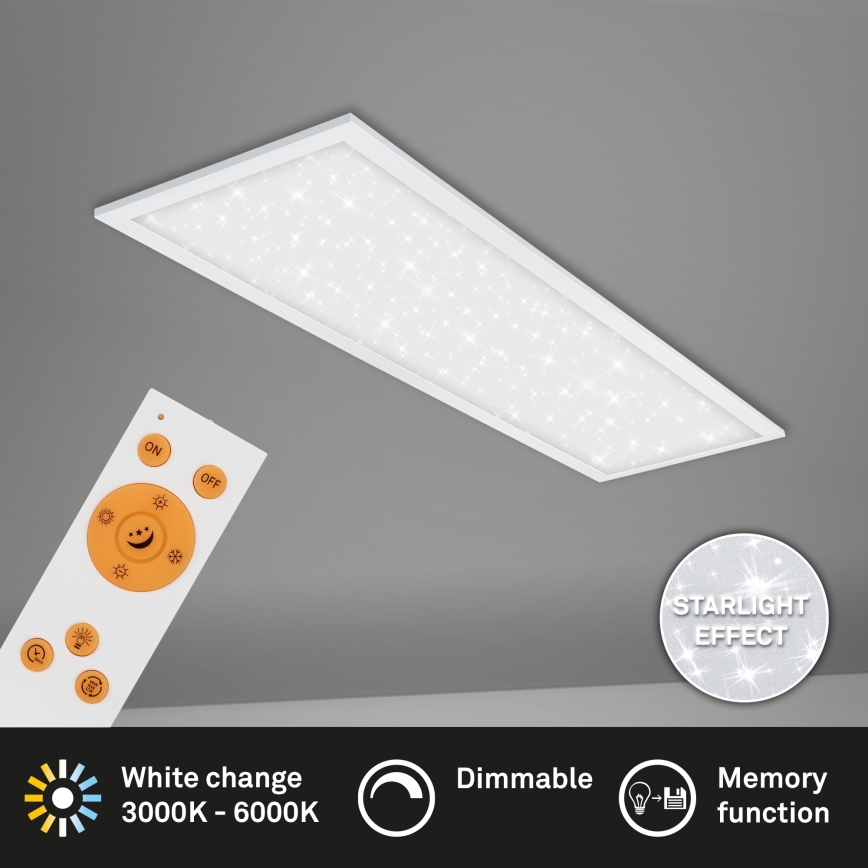 Briloner 7308-016 - LED Zatemnitvena stropna svetilka STARRY SKY LED/24W/230V 3000-6000K + Daljinski upravljalnik