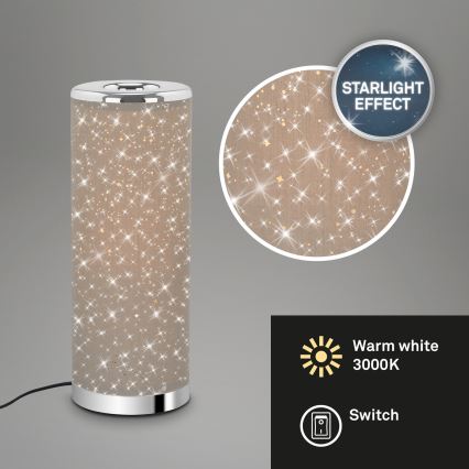Briloner 7334-011 - LED Namizna svetilka STARRY SKY 1xGU10/5W/230V rjava