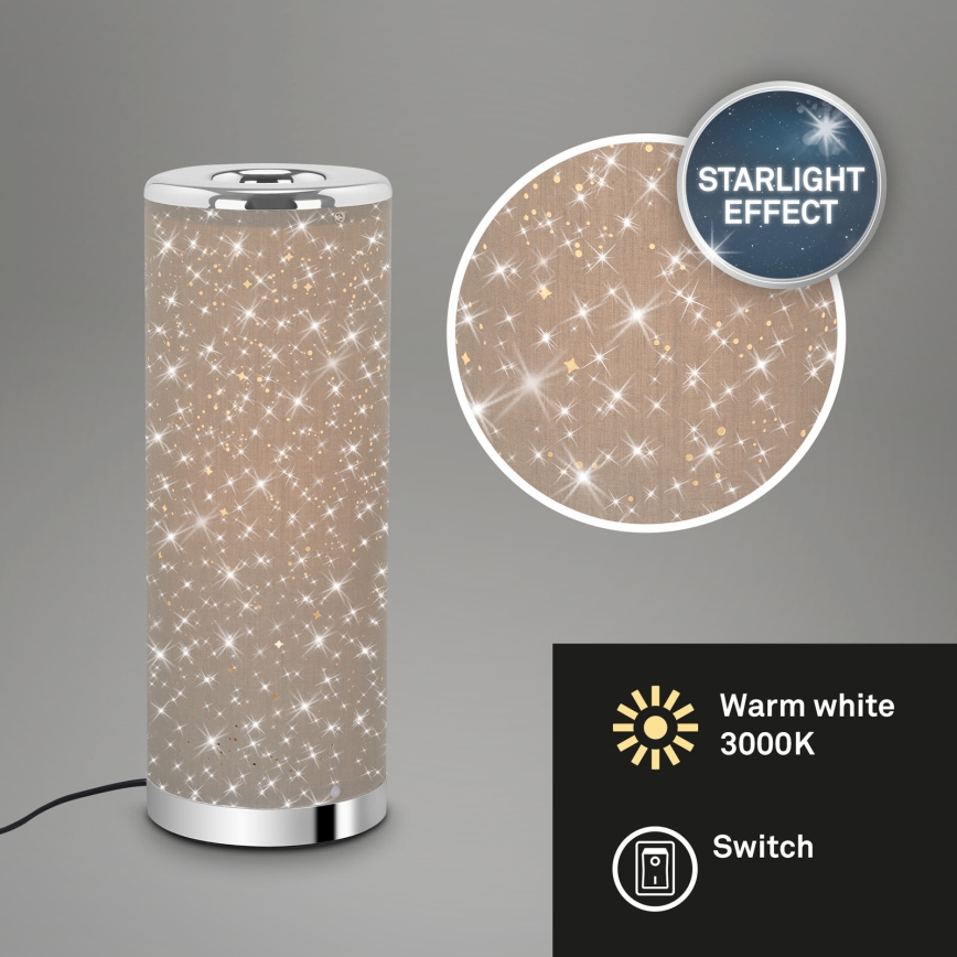 Briloner 7334-011 - LED Namizna svetilka STARRY SKY 1xGU10/5W/230V rjava