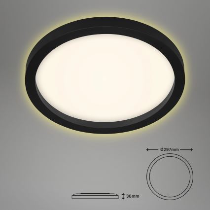 Briloner 7361-015 - LED Stropna svetilka CADRE LED/18W/230V pr. 29,7 cm črna