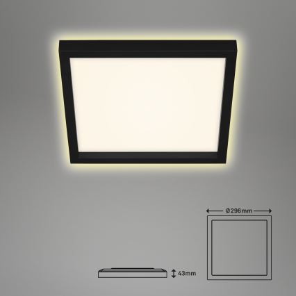 Briloner 7362-015 - LED Stropna svetilka CADRE LED/18W/230V 29,6x29,6 cm črna