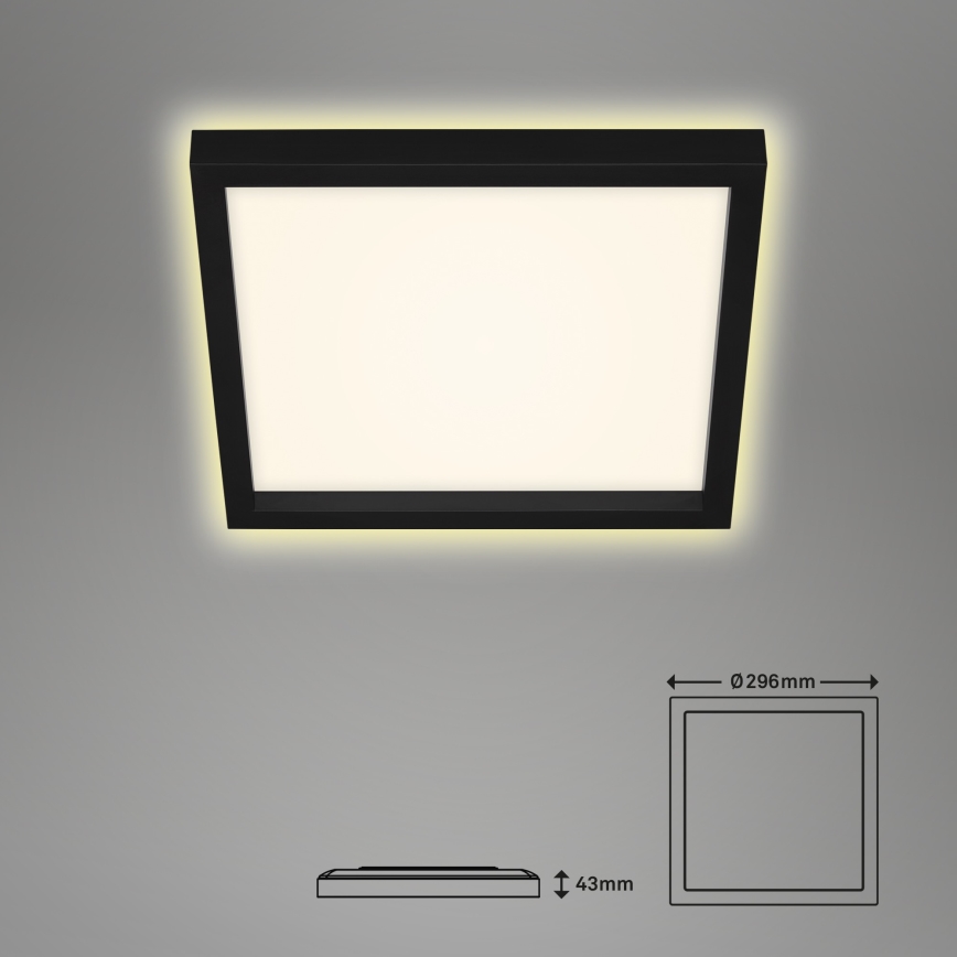 Briloner 7362-015 - LED Stropna svetilka CADRE LED/18W/230V 29,6x29,6 cm črna