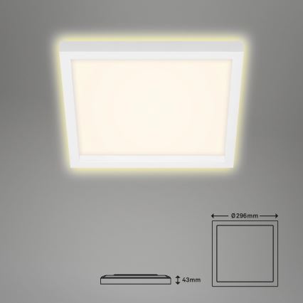 Briloner 7362-016 - LED Stropna svetilka CADRE LED/18W/230V 29,6x29,6 cm bela