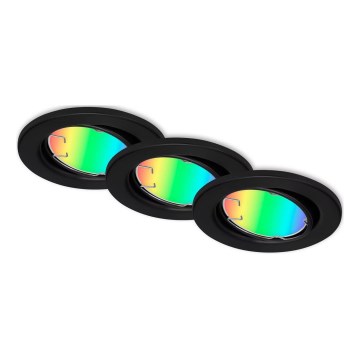 Briloner 7373-035 - SET 3x LED RGB Zatemnitvena vgradna svetilka LED/4,9W/230V Wi-Fi Tuya + Daljinski upravljalnik