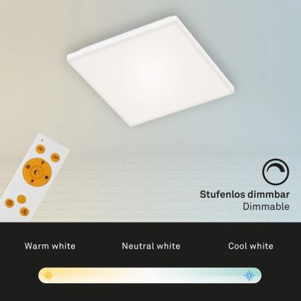 Briloner 7378-016 - LED Zatemnitveni panel LED/12W/230V 3000/4000/6500K + Daljinski upravljalnik