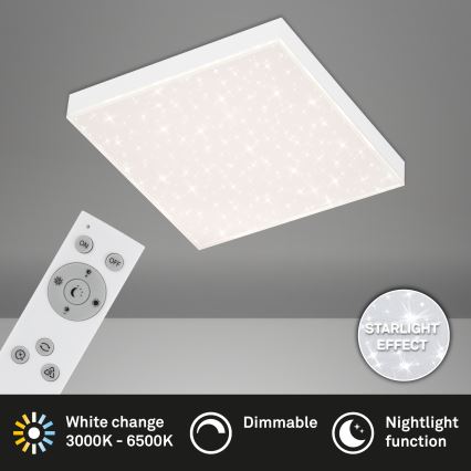 Briloner 7381-016 - LED Zatemnitvena stropna svetilka STARRY SKY LED/15W/230V 3000-6500K + Daljinski upravljalnik