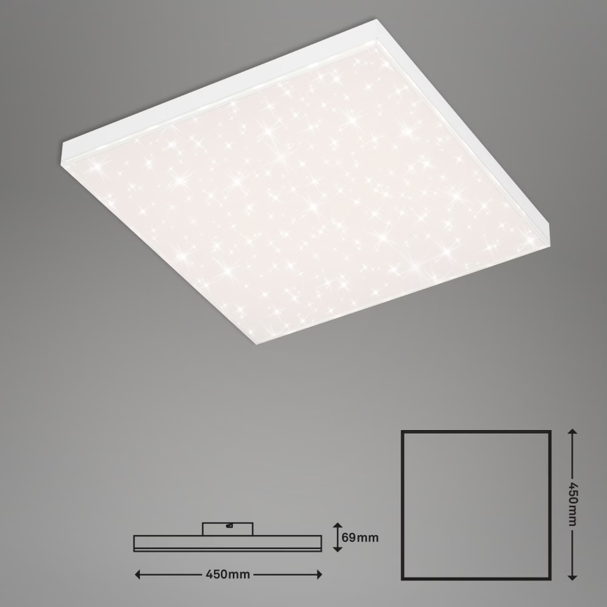 Briloner 7381-116 - LED Zatemnitvena stropna svetilka STARRY SKY LED/24W/230V 3000-6500K + Daljinski upravljalnik