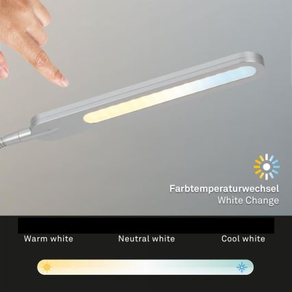 Briloner 7389-014 - LED Zatemnitven na dotik flexible namizna svetilka SERVO LED/8W/230V 3000/4000/6500K