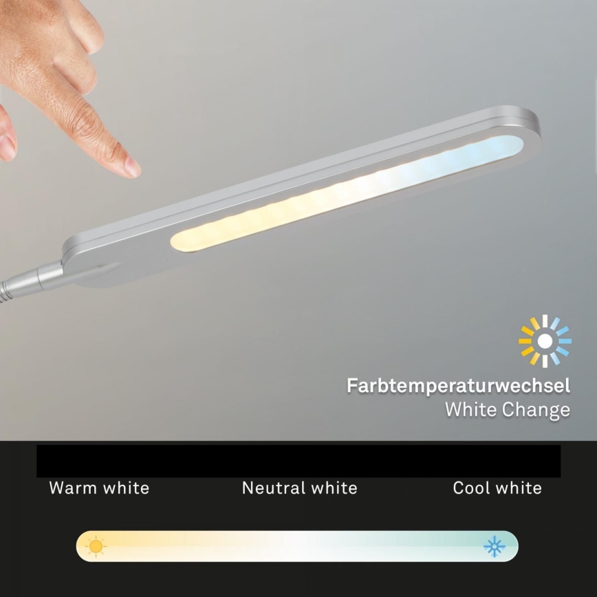 Briloner 7389-014 - LED Zatemnitven na dotik flexible namizna svetilka SERVO LED/8W/230V 3000/4000/6500K