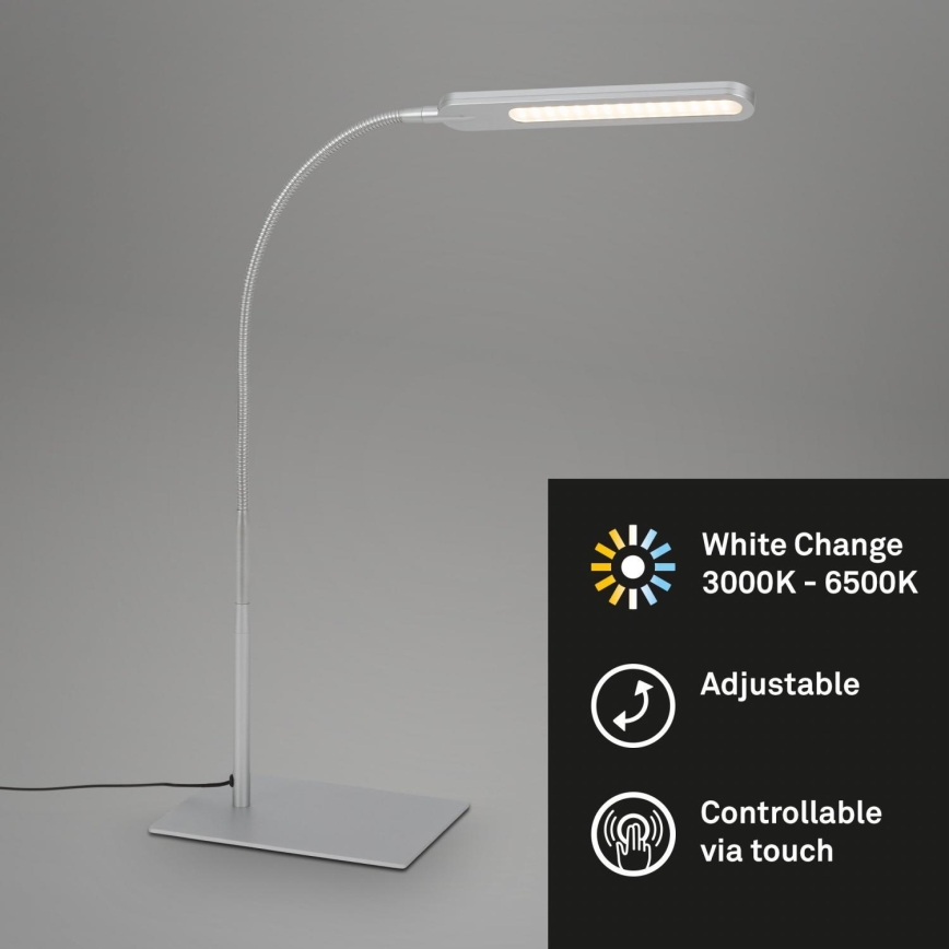 Briloner 7389-014 - LED Zatemnitven na dotik flexible namizna svetilka SERVO LED/8W/230V 3000/4000/6500K