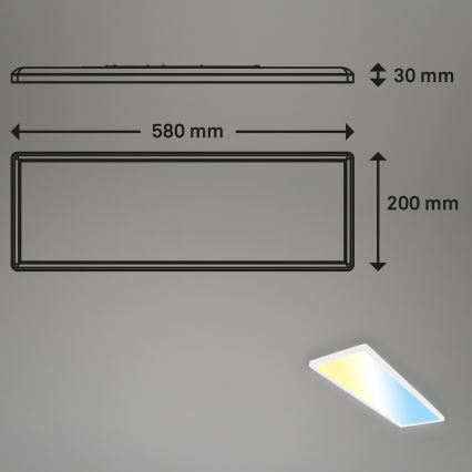 Briloner 7403-016 - LED Zatemnitvena stropna svetilka SLIM LED/23W/230V 2700-6500K + Daljinski upravljalnik