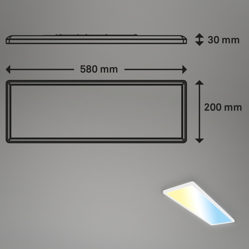 Briloner 7403-016 - LED Zatemnitvena stropna svetilka SLIM LED/23W/230V 2700-6500K + Daljinski upravljalnik