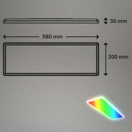 Briloner 7404-016 - LED RGBW zatemnjevalni nadometni panel LED/22W/230V 4000K + daljinski upravljalnik