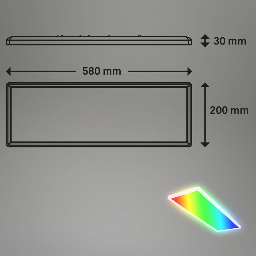 Briloner 7404-016 - LED RGBW zatemnjevalni nadometni panel LED/22W/230V 4000K + daljinski upravljalnik