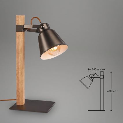 Briloner 7406-014 - Namizna svetilka TALE 1xE27/25W/230V rjava