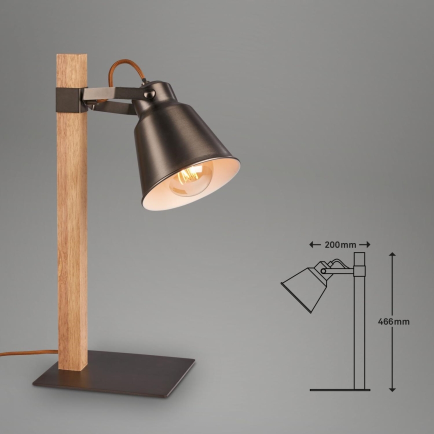 Briloner 7406-014 - Namizna svetilka TALE 1xE27/25W/230V rjava