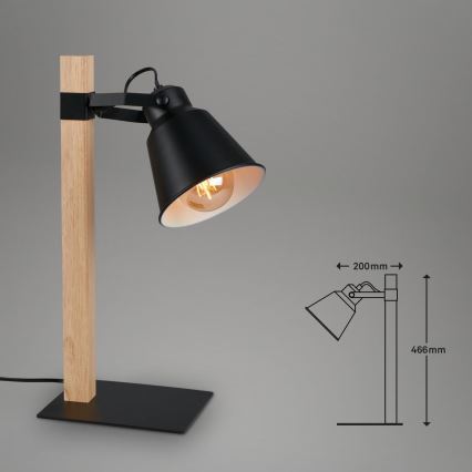 Briloner 7406-015 - Namizna svetilka TALE 1xE27/25W/230V črna