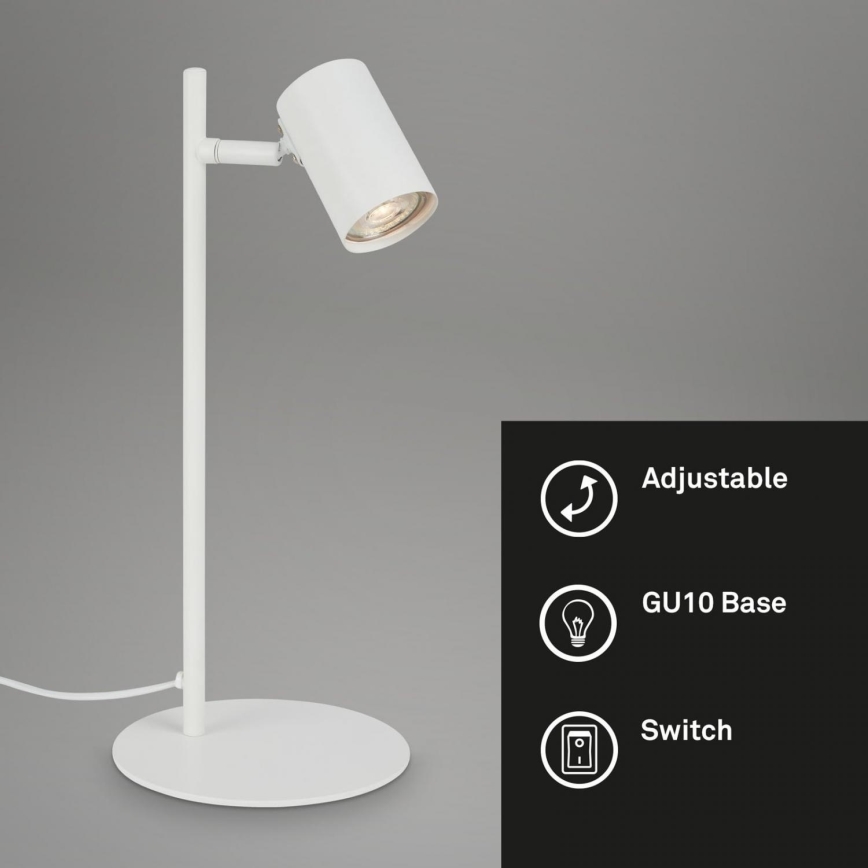 Briloner 7408-016 - Namizna svetilka RETRO 1xGU10/9W/230V bela