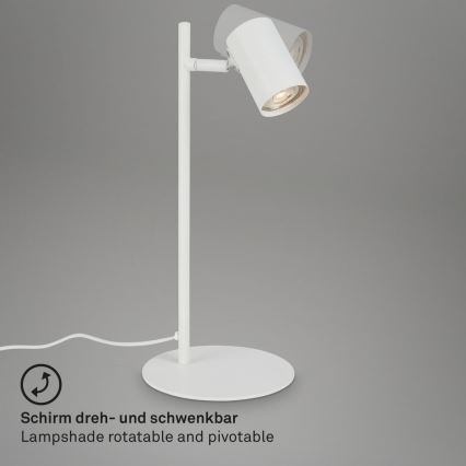 Briloner 7408-016 - Namizna svetilka RETRO 1xGU10/9W/230V bela