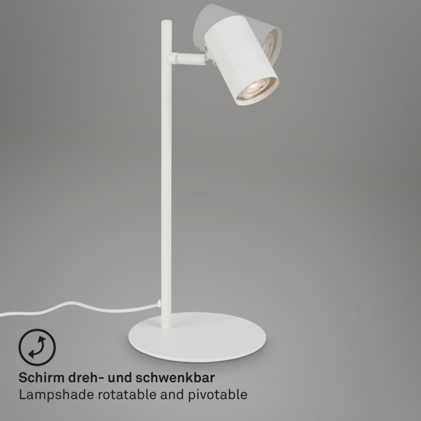 Briloner 7408-016 - Namizna svetilka RETRO 1xGU10/9W/230V bela