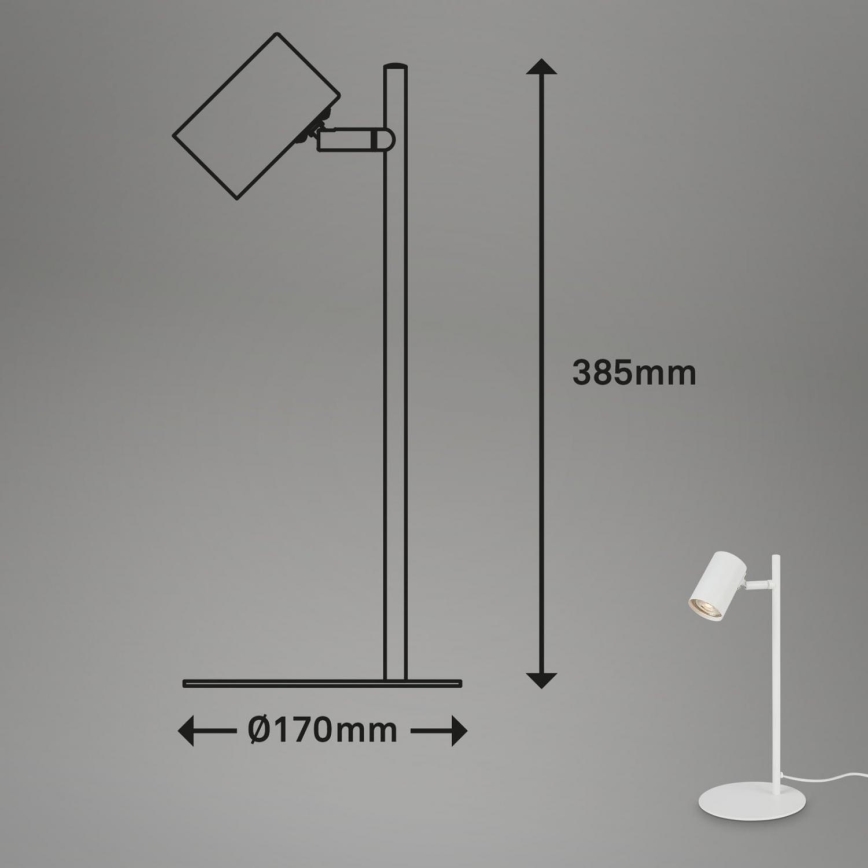 Briloner 7408-016 - Namizna svetilka RETRO 1xGU10/9W/230V bela