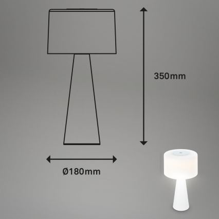 Briloner 7420016 - LED Zatemnitven polnilni na dotik zunanji namizna svetilka LED/4W/5V IP44 3000K bela