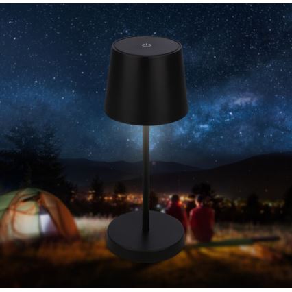 Briloner 7423015 - LED Zatemnitvena polnilna zunanja namizna svetilka LED/2,6W/5V IP44 2000 mAh črna