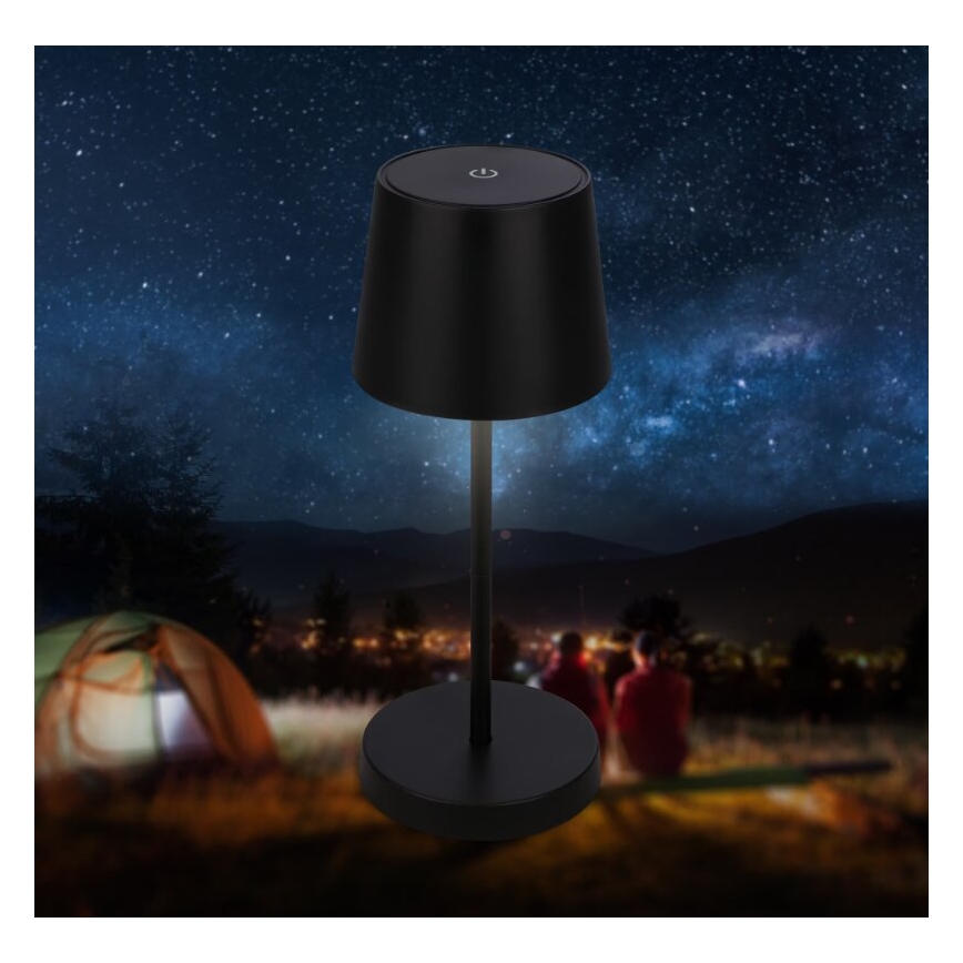 Briloner 7423015 - LED Zatemnitvena polnilna zunanja namizna svetilka LED/2,6W/5V IP44 2000 mAh črna