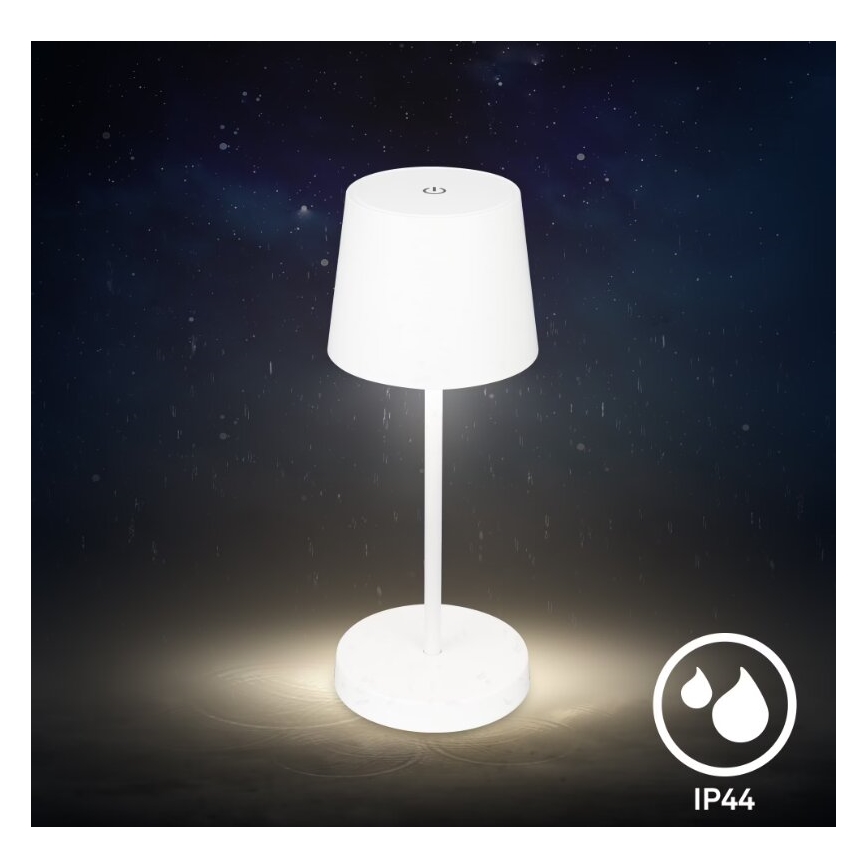 Briloner 7423016 - LED Zatemnitvena polnilna zunanja namizna svetilka LED/2,6W/5V 2000mAh IP44 bela